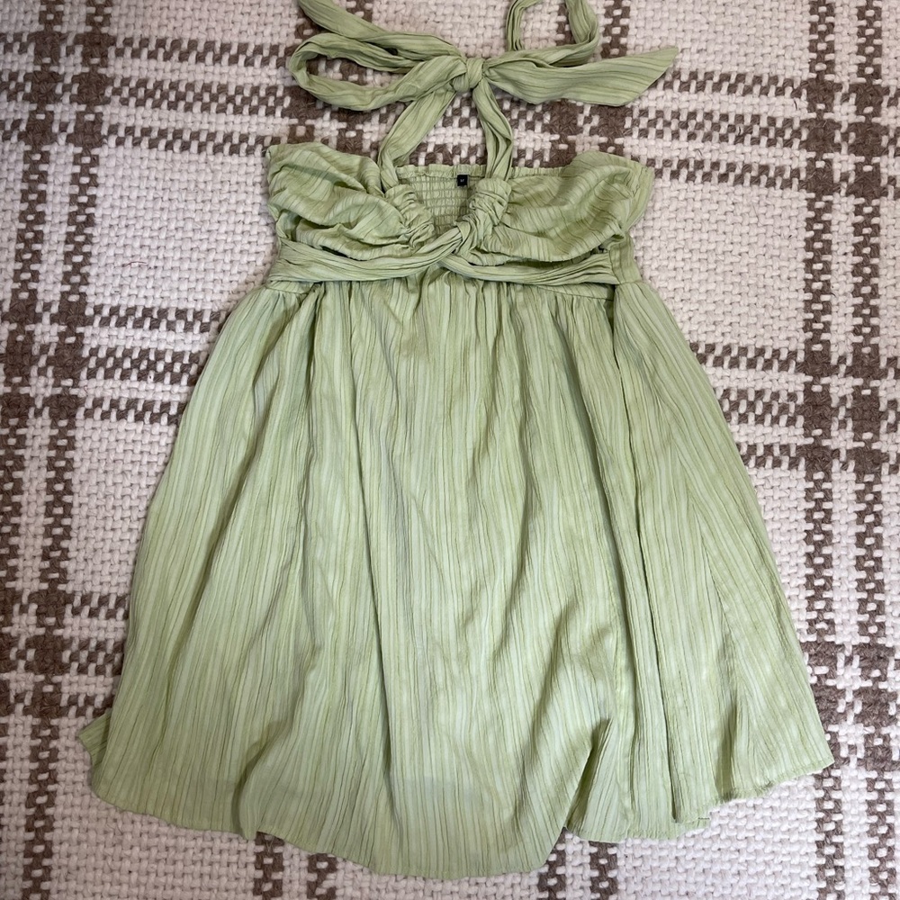 Green Halter Dress